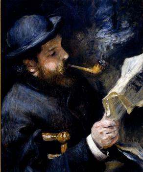 皮埃爾 奧古斯特 雷諾阿 Claude Monet Reading A Newspaper